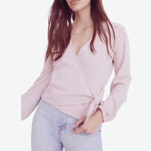 Madewell Texture & Thread Crepe Wrap Blouse Size Large